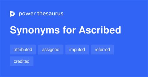 Synonyms for Ascribed .